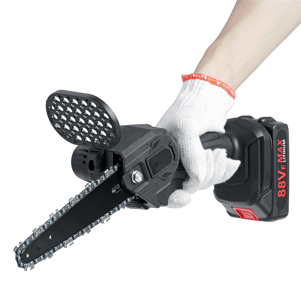 6" Rechargeable Stepless Speed Change Switch Mini Chainsaws One-handed Wood Cutting Tool