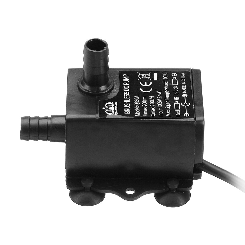 DC 5V 12V 6W Water Pump USB Female Plug Ultra-quiet Mini Brushless DC Water Pump