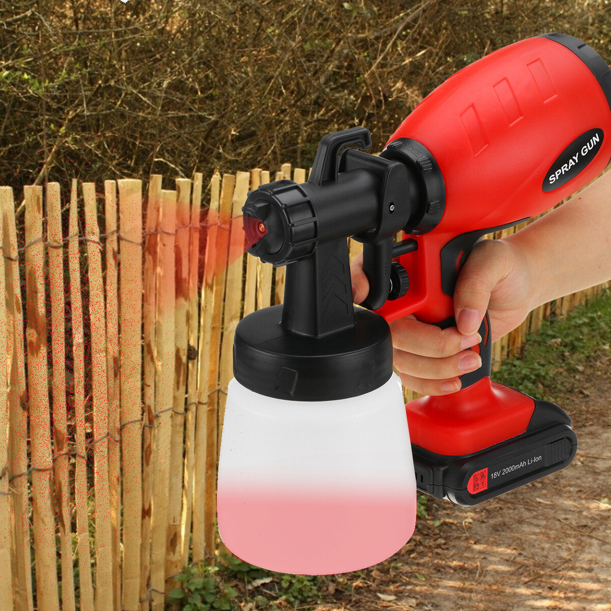 2000mAh Portable Electric Paint Sprayer Wireless Handheld Spray Guns Home Indoor Fence Painting Tool