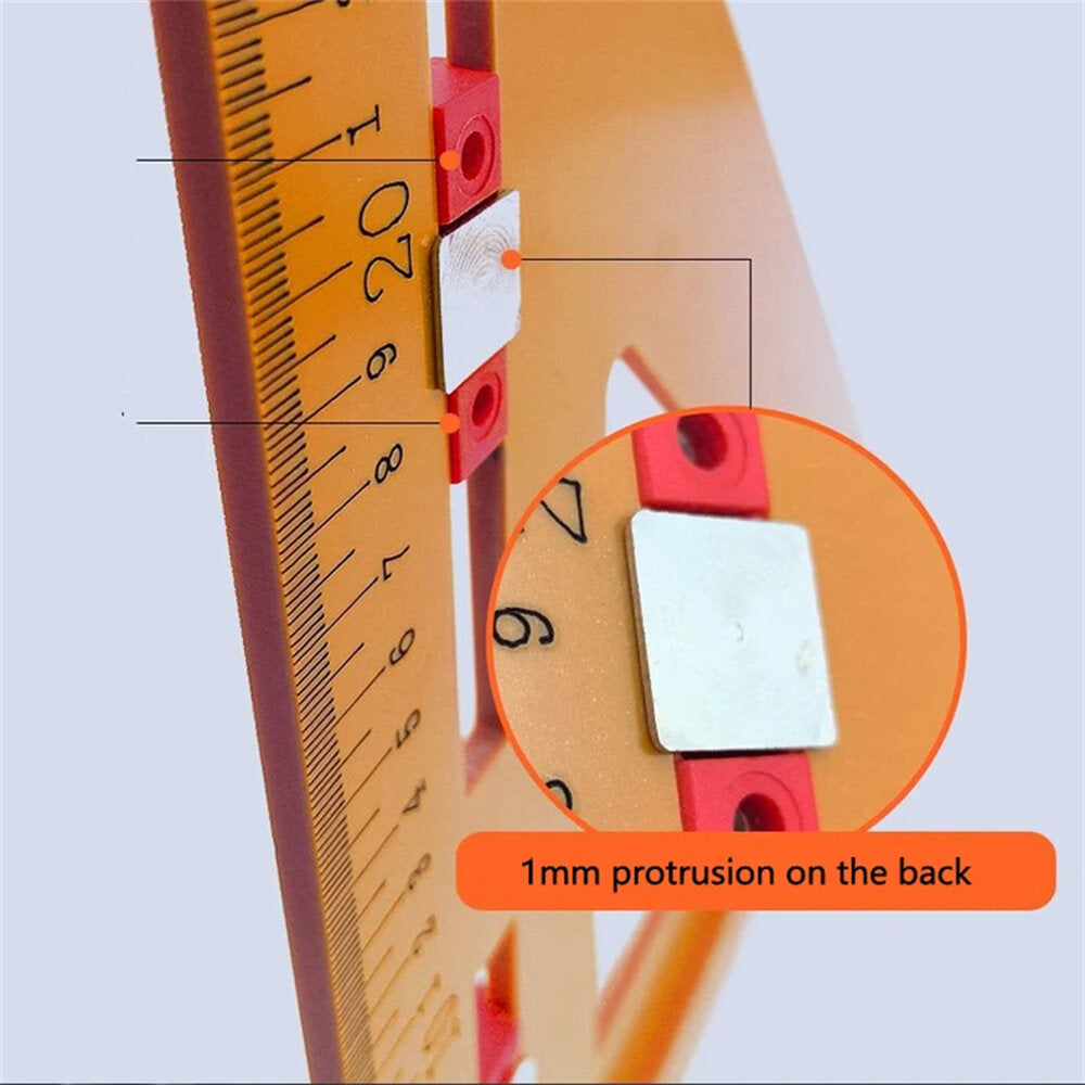 2-in-1 Drilling & Marking Angle Ruler - Precision Tool for Woodworking, Durable Bakelite, Versatile for Cabinet Installation
