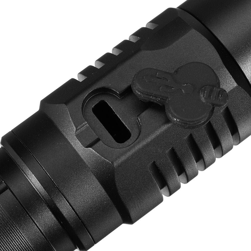 3500lm Compact EDC 21700 Flashlight 4 Modes Basic UI USB Rechargeable Ultra-bright Mini LED Torch Clip Pocket Light
