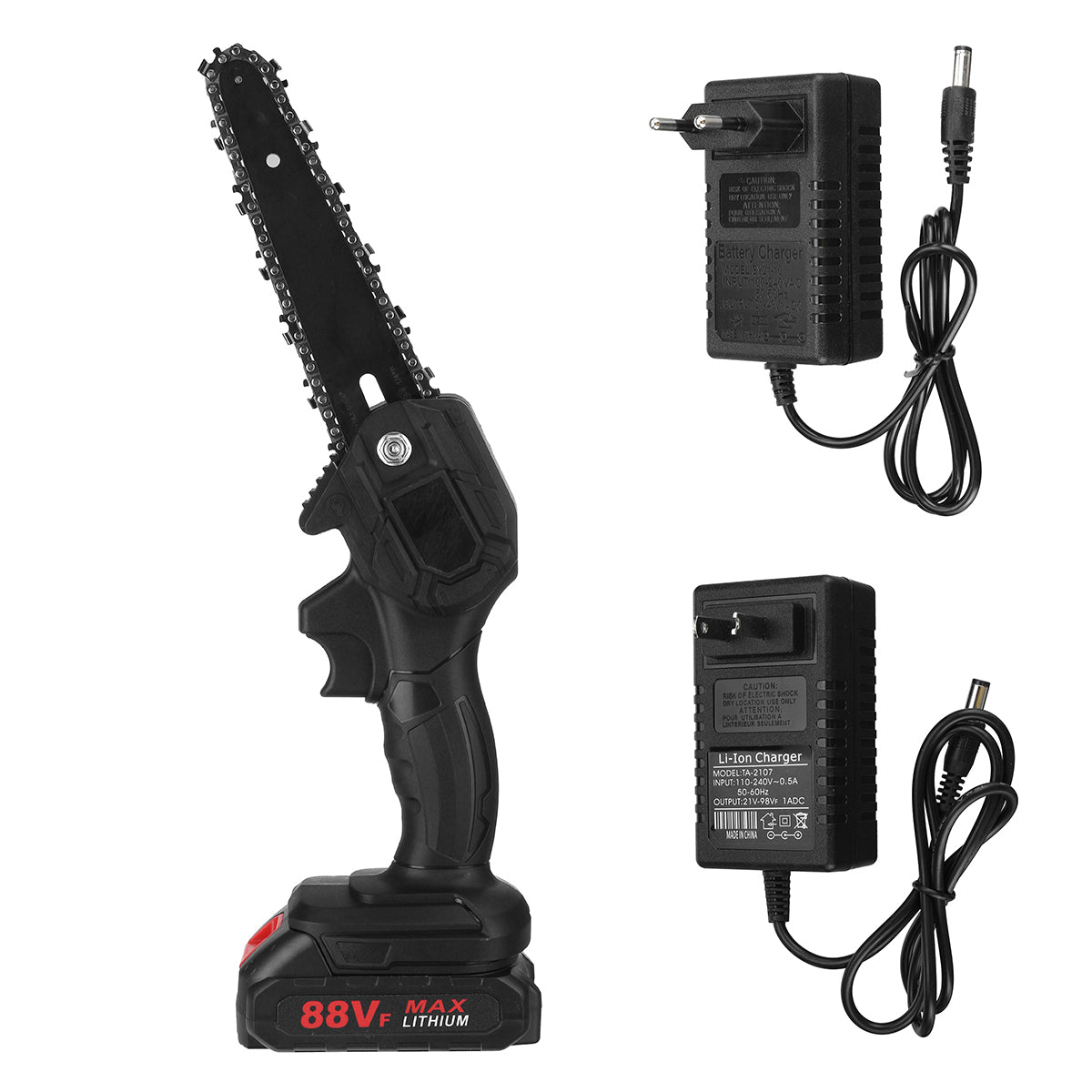 6 Inch 1200W Electric Chain Saw Pruning ChainSaw Cordless Woodworking Cutter Tool