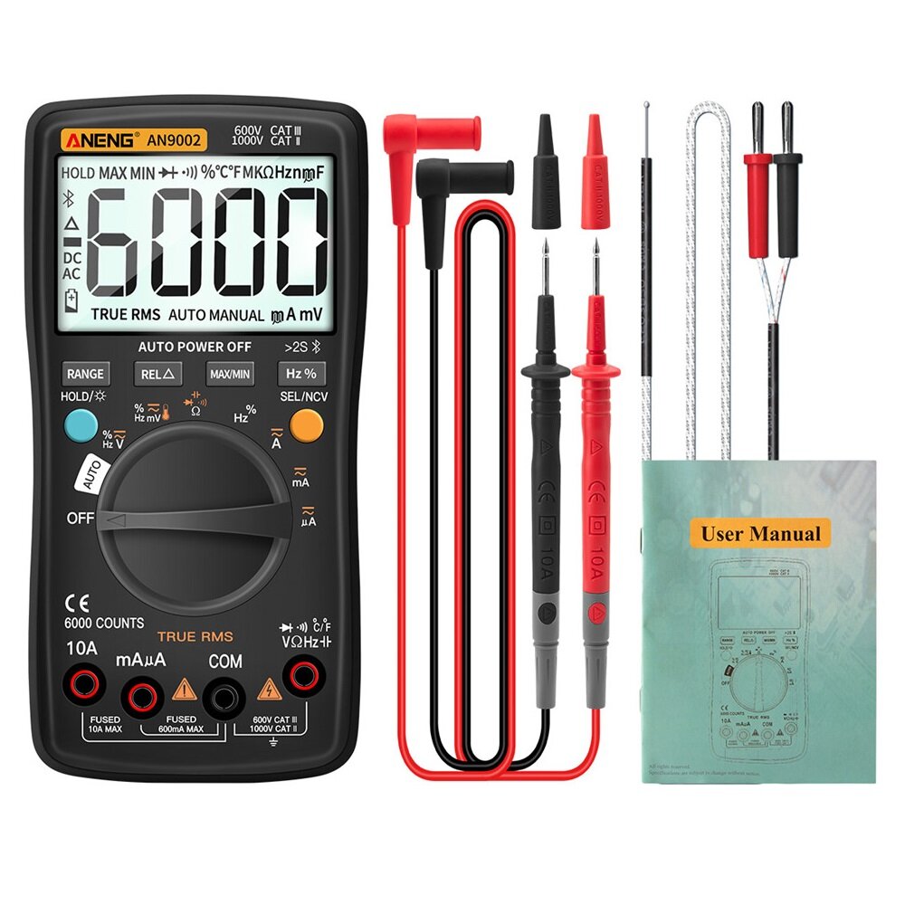 Digital Bluetooth True RMS Multimeter 6000 Counts Professional Auto Multimetro AC/DC Current Voltage Tester