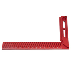 Red T-Shaped Woodworking Ruler - 160mm Aluminum Alloy Cross Measurement Tool for Accurate Line Drawing