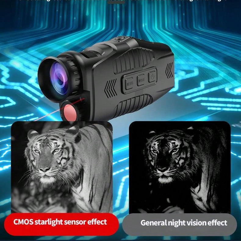 5x Digital Zoom Monocular Night Vision Device, Infrared Telescope for Day & Night Use, 300m Range, Compact & Lightweight