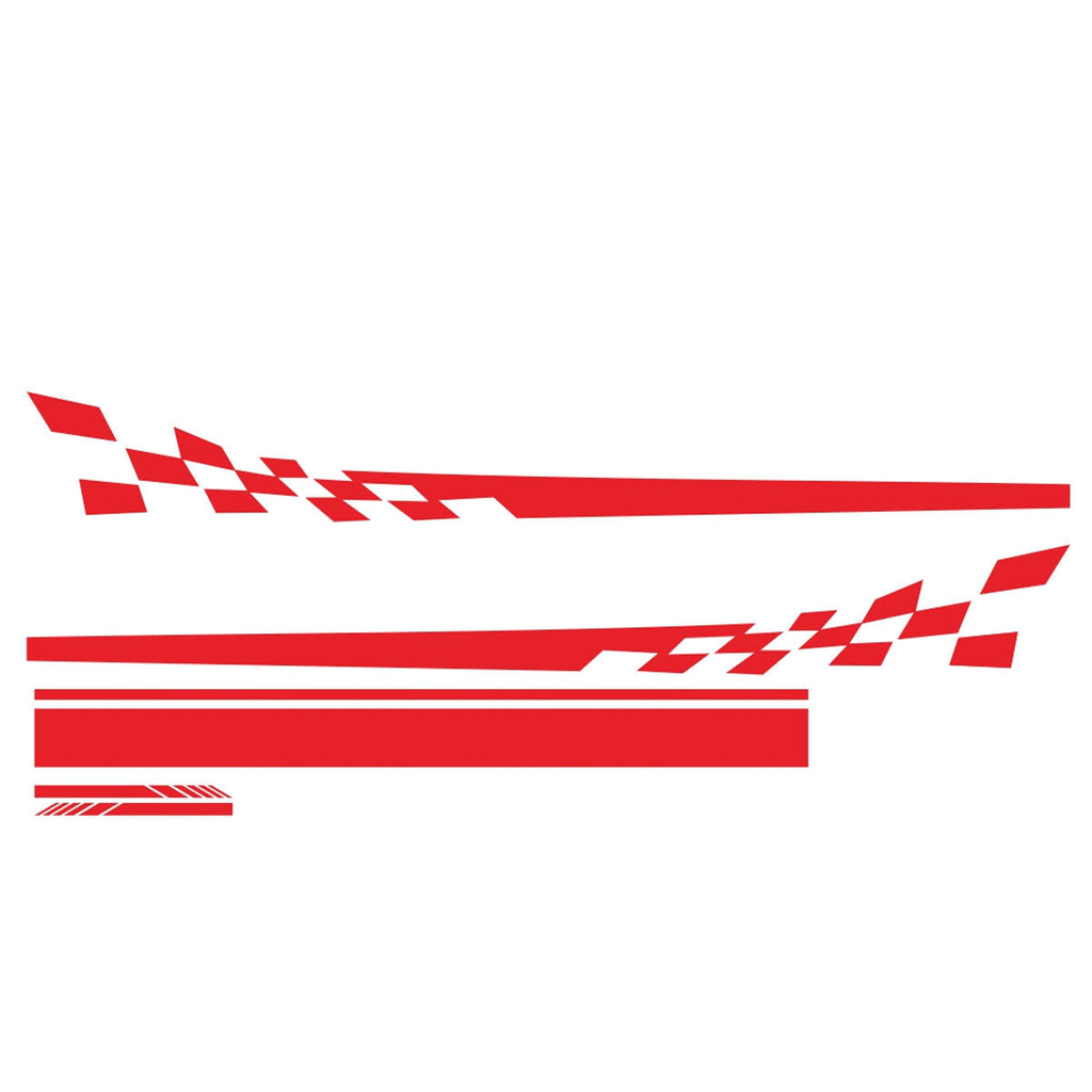 5pcs Car Stickers Stripes Graphics Side Body Hood Rearview Mirror Decal Trim