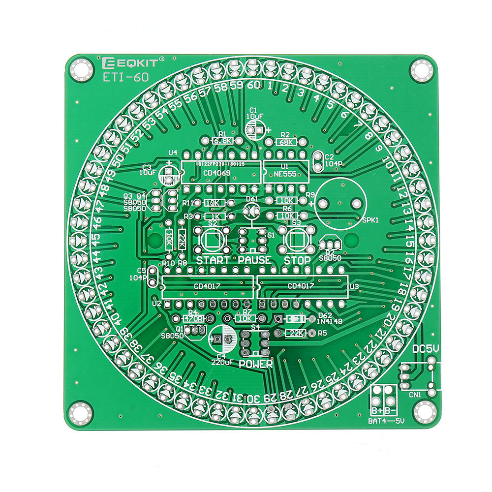 5pcs 60 Seconds Electronic Timer Kit DIY Parts Soldering Practice Board