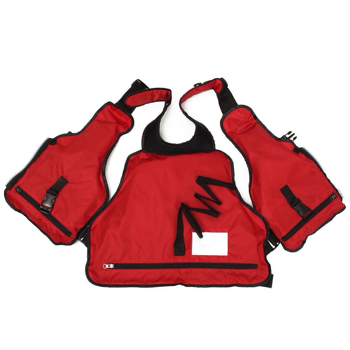 Adult Universal Fishing Life Jacket Sailing Swimming Buoyancy Aid Waistcoat Multi Pocket Reflective Stripe