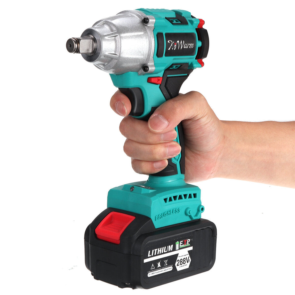 520N.M 1/2" 6200rpm Brushless Cordless Electric Wrench Forward Lock Switch Spanner