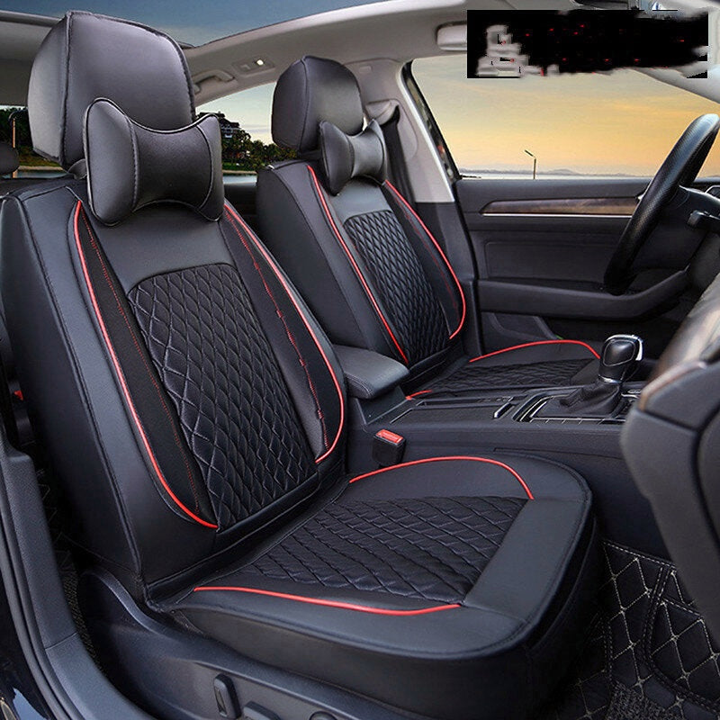 5D Car Seat Cover Breathable PU Leather Full Surround Universal Seat Protector Set
