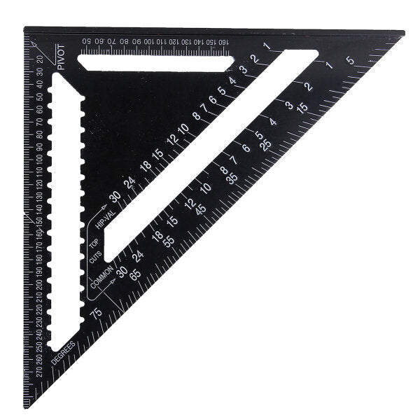 43X30X30cm Imperial Aluminum Alloy Triangle Ruler Black Triangular Ruler