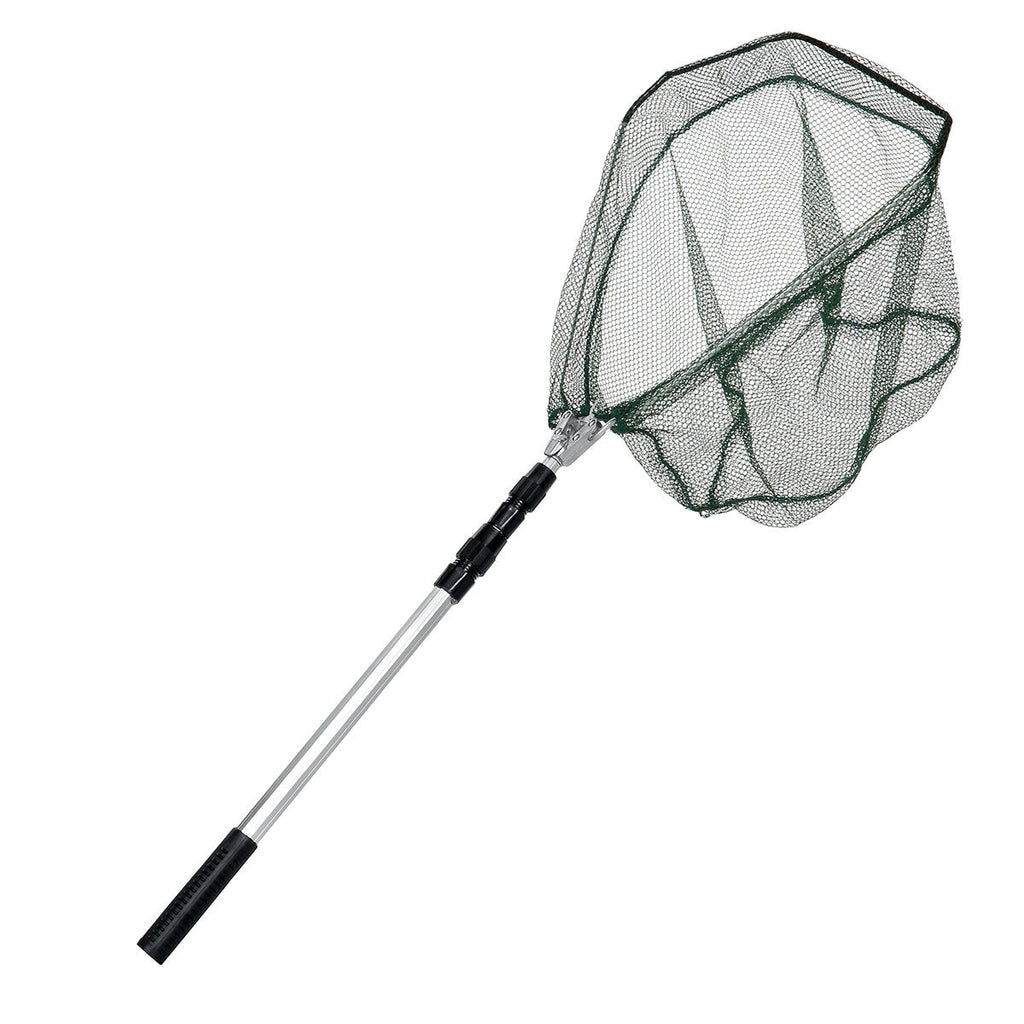 150/190cm Aluminum Alloy Retractable Fishing Net Fishing Tools Telescoping Foldable Landing Net Pole Folding Landing Net For Fly Fishing
