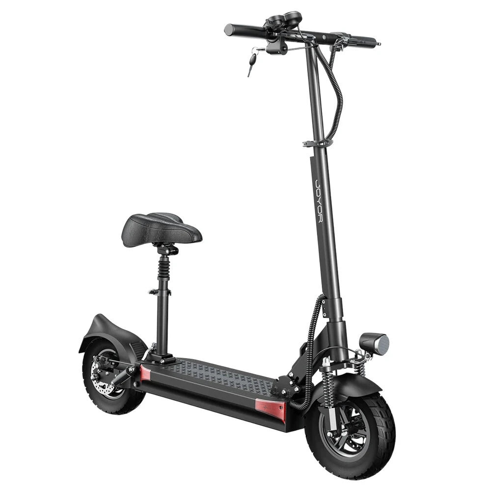 Electric Scooter With Seat 48V 18Ah 500W Recommended Top Speed 25KM/H 10inch Folding Moped Electric Scooter 60KM Mileage Max Load 120Kg