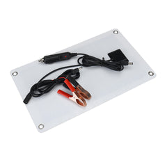 12V 7.5W Polysilicon Solar Panel Battery Charger Clip For Car RV Boat Outdoor
