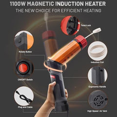 Greenzach ProFlex™ 1100W Magnetic Induction Heater Kit | Rotatable Handle for Tight Spaces | with 8-Piece Coil Set