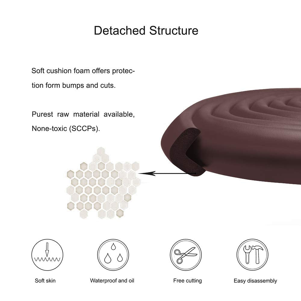 Corner and Edge Guards - 14ft (4.3m) [ 13ft Edge Cushion + 8 Corner Cushion ] Premium Childproofing Protector,Child Safety