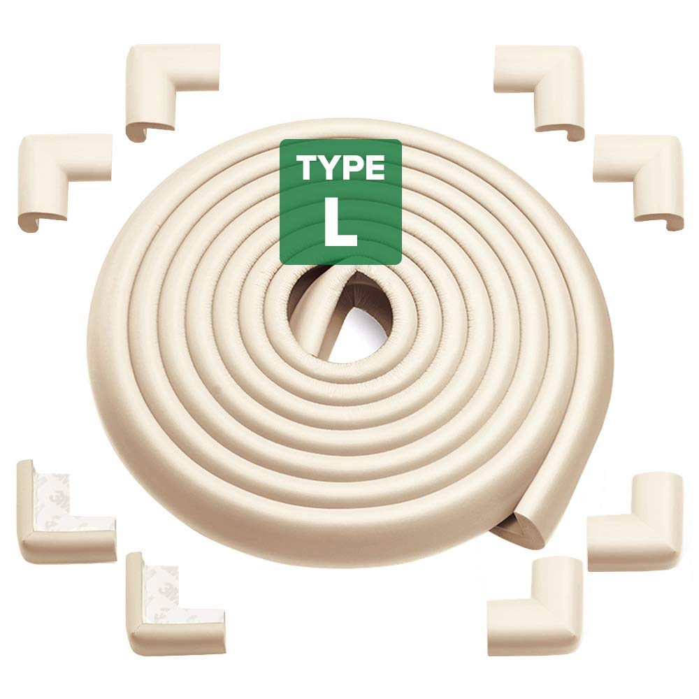 Corner and Edge Guards - 14ft (4.3m) [ 13ft Edge Cushion + 8 Corner Cushion ] Premium Childproofing Protector,Child Safety