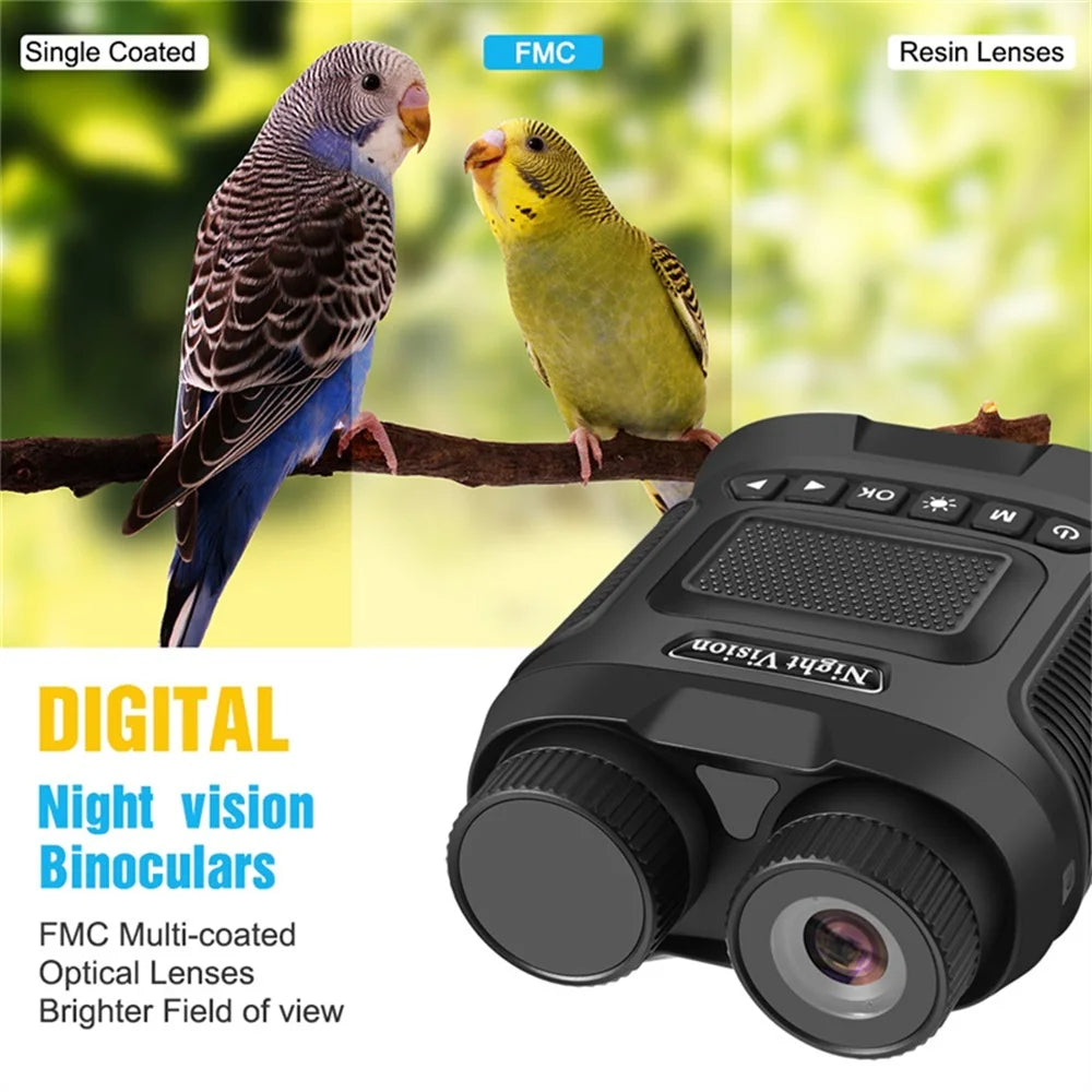2.5K UHD 8X Digital Zoom 4K Photo 40MP Rechargeable Night Vision Telescope Infrared Binoculars for Hunting Camping