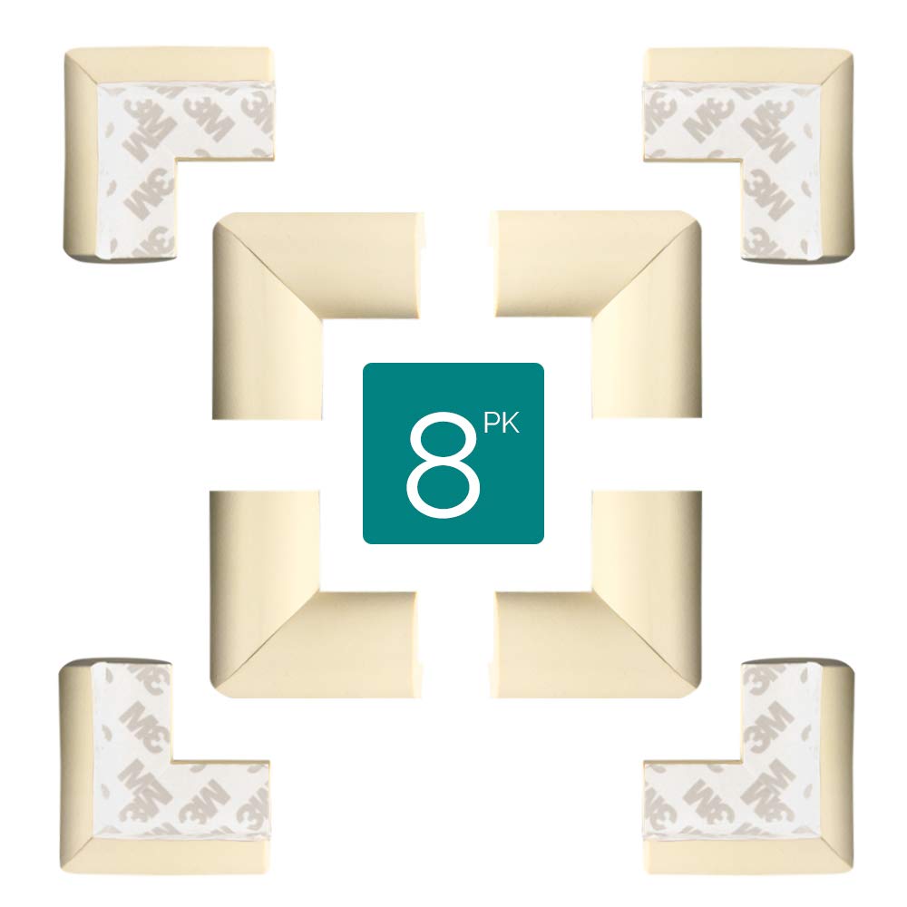 Corner Safety Bumpers Healthy PBA Free Baby Cushion,Table Furniture Safety Protect Child,Keep Your Kids Head Safe Under Stairs,Pack 8