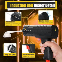 Greenzach MagHeat™ 1800W Handheld Magnetic Induction Heater Kit | Portable Metal Heating System with 4 Coils & Case | 8s Fast Heat