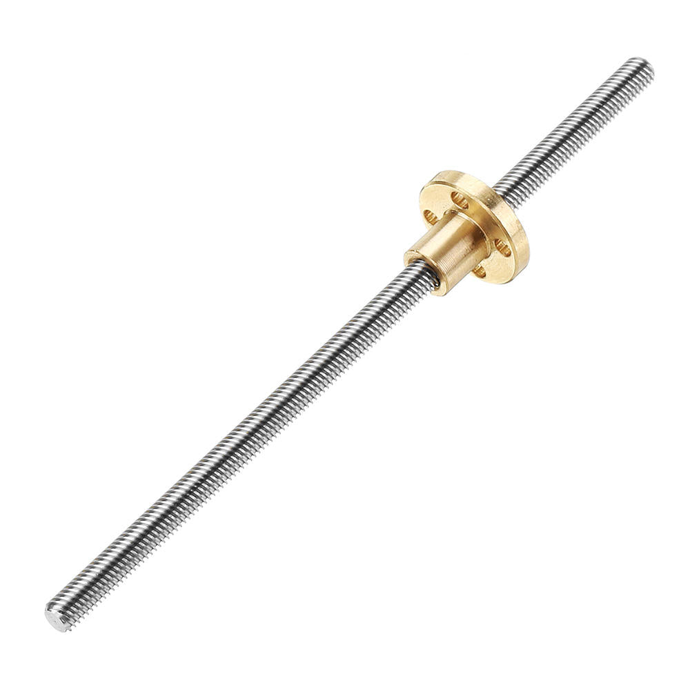 150mm T6 Lead Screw 6mm Thread 1mm Pitch Lead Screw with Flange Copper Nut