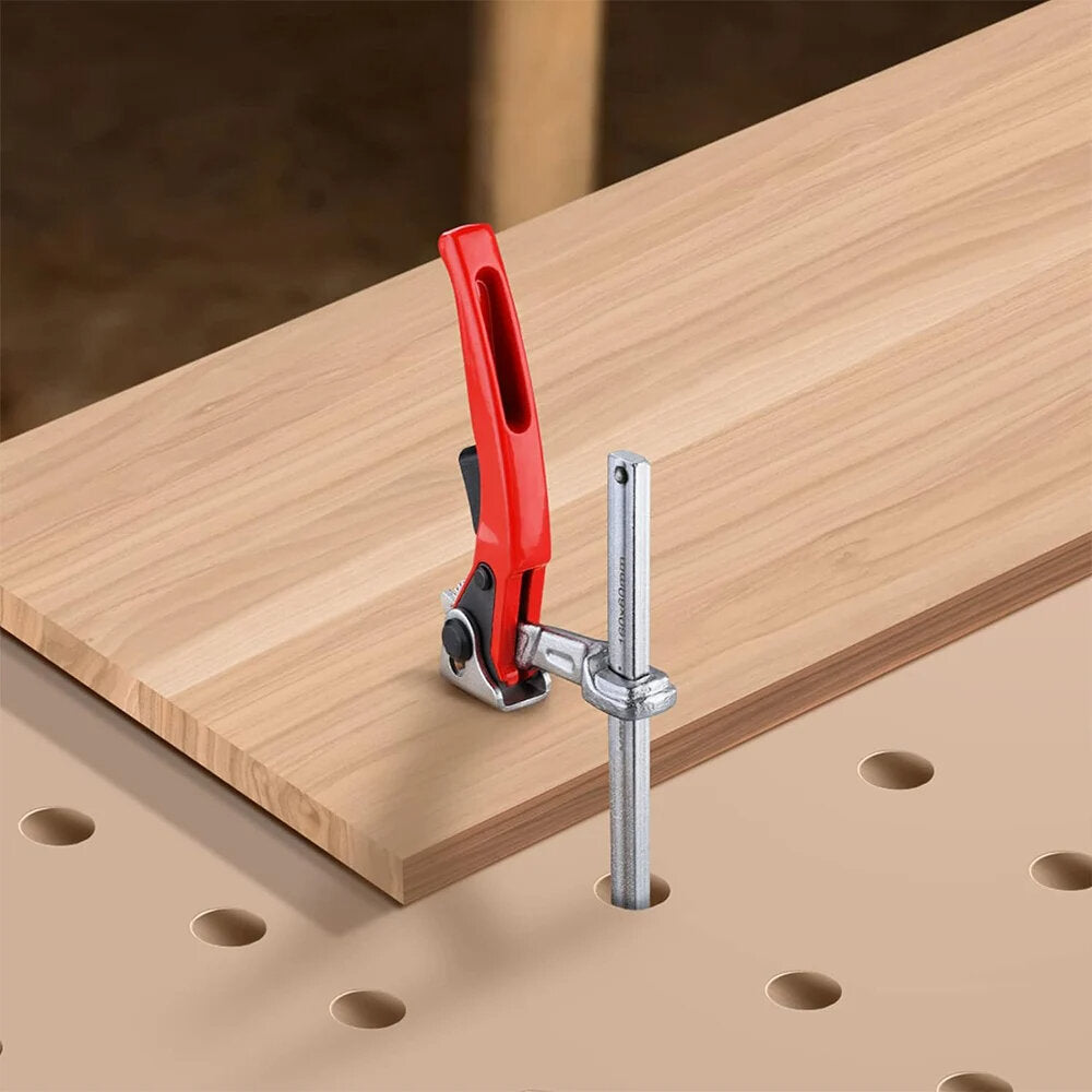 Quick Ratchet Track Saw Guide Rail Clamp for MFT Table & Festool, 120/200/300mm, Zinc Alloy & Steel, 220KG Clamping Force