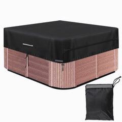 87inch Black Heavy Duty Hot Tub Cover Water-Resistant Polyester Spa Cover