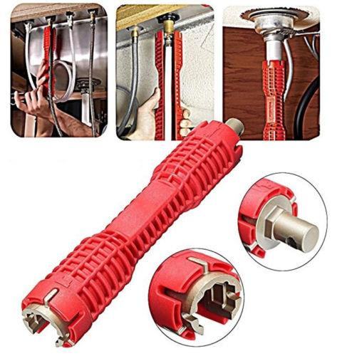 Multifunction Anti-slip Faucet Sink Installer Water Pipe Socket Wrench Spanner Bathroom Installation And Repair Tool