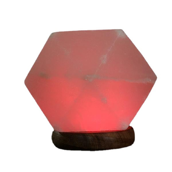 Natural Crystal Rock USB Salt Lamp Colorful LED Night Light Decor
