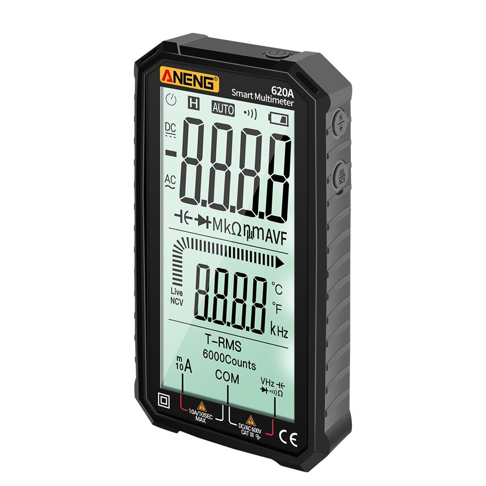 4.7 inch Large LCD Screen Automatic + Manual Intelligent True RMS Digital Multimeter Resistance Diode Capacitance Temperature Frequency Test