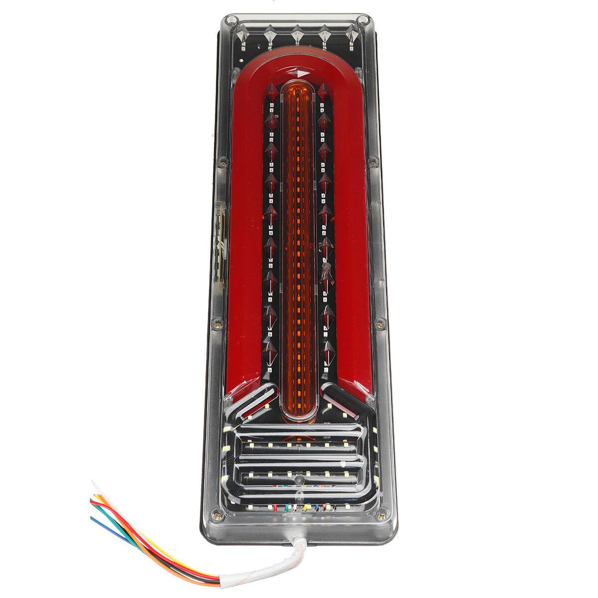 2pcs 24V LED Flow Steering Rear Tail Light Turn Signal Brake Reverse Lamp Traffic FogLamp For Trailer Truck Caravans UTE Campers ATV