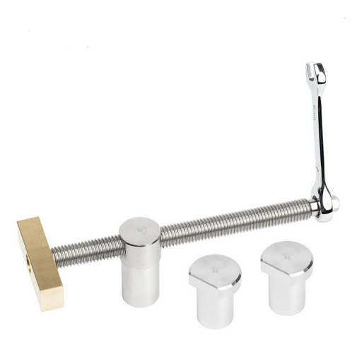 Premium Brass & Stainless Steel Woodworking Vise, 120mm Clamping, 19/20mm Diameter, Extended Design, Lock-Tight Mechanism