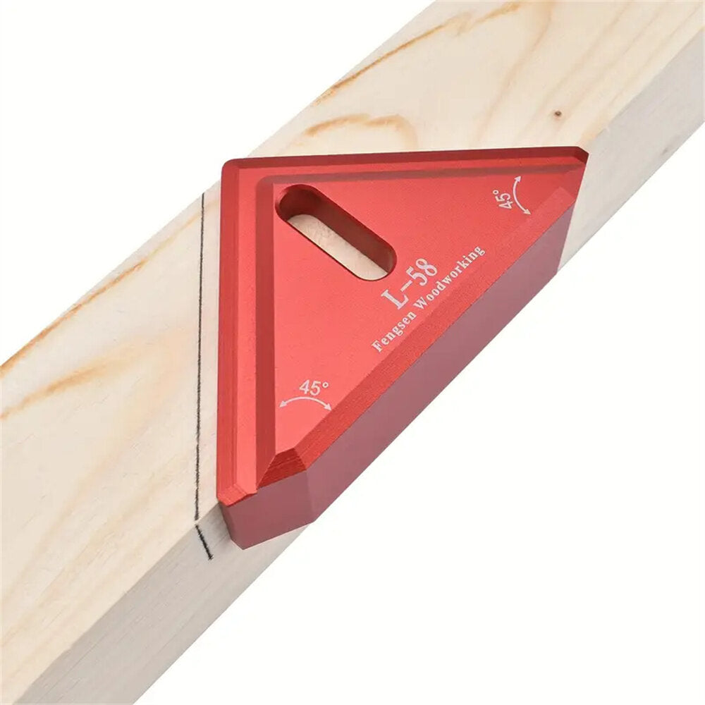 45 Degree Miter Square Edge Ruler - Precision Aluminum Alloy Tool for Accurate Woodworking, Cutting & Measuring