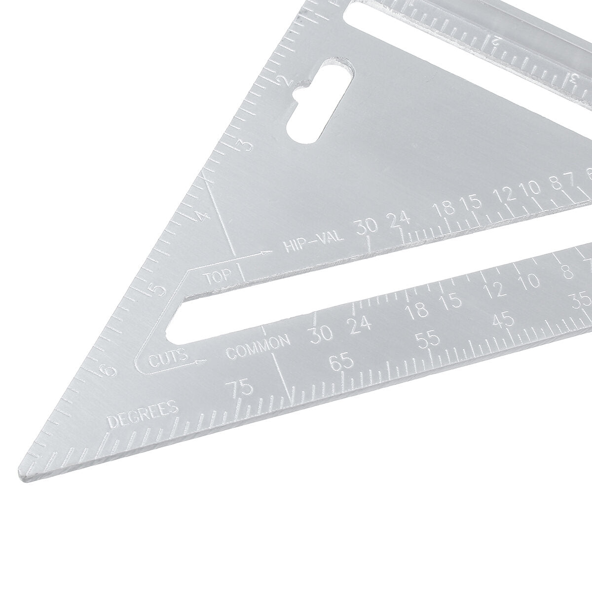 7/12" Aluminum Alloy Angle Square Triangle Ruler Roofing Carpenter Wood Working Tool
