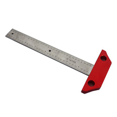 8" T Square Ruler - Durable, Accurate, Dual-Scale Measuring Tool for Woodworking Projects, Compact & Portable