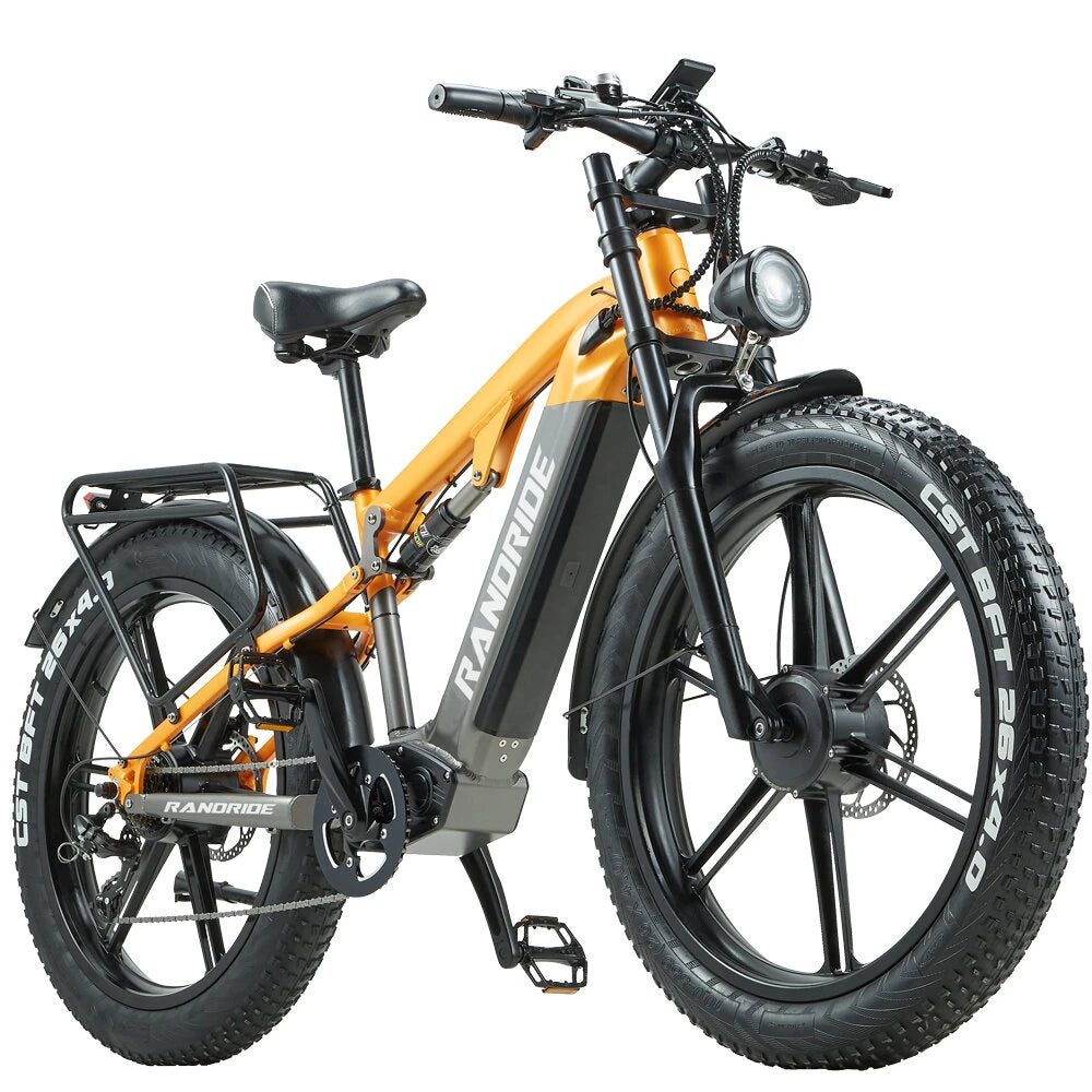 48V 20Ah 2*1000W Recommended Top Speed 25KM/H 26*4.0 Inch Electric Bike 40-90KM Max Range Max Load 200KG