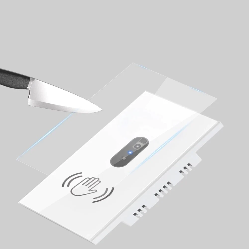 Smart Wall Light Infrared Sensor Switch No-contant Glass Screen Panel On Off US/EU 110V 220V 10A Electrical Power