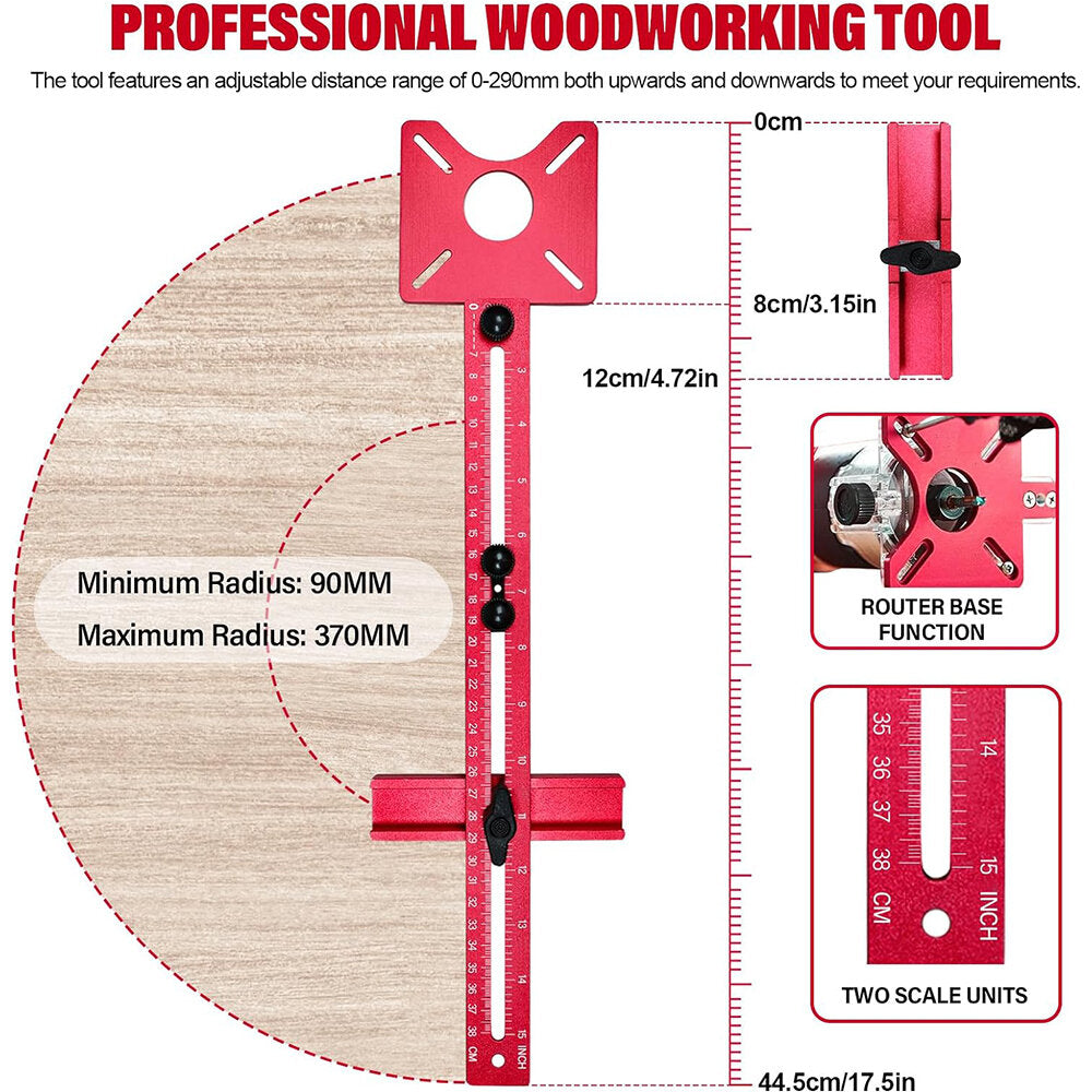 4 in 1 Router Milling Groove Bracket - Premium Aluminum Alloy, Versatile Design, Precise Cuts for Woodworking Projects