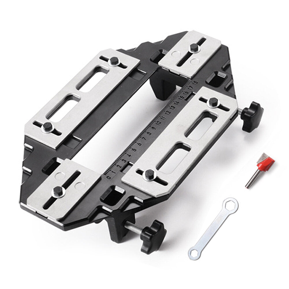 Aluminum Alloy Wooden Door Hinge Hole Opener Positioning Slotter Hinge Lock Guide Wood Furniture Hinge Jig Drill Guide