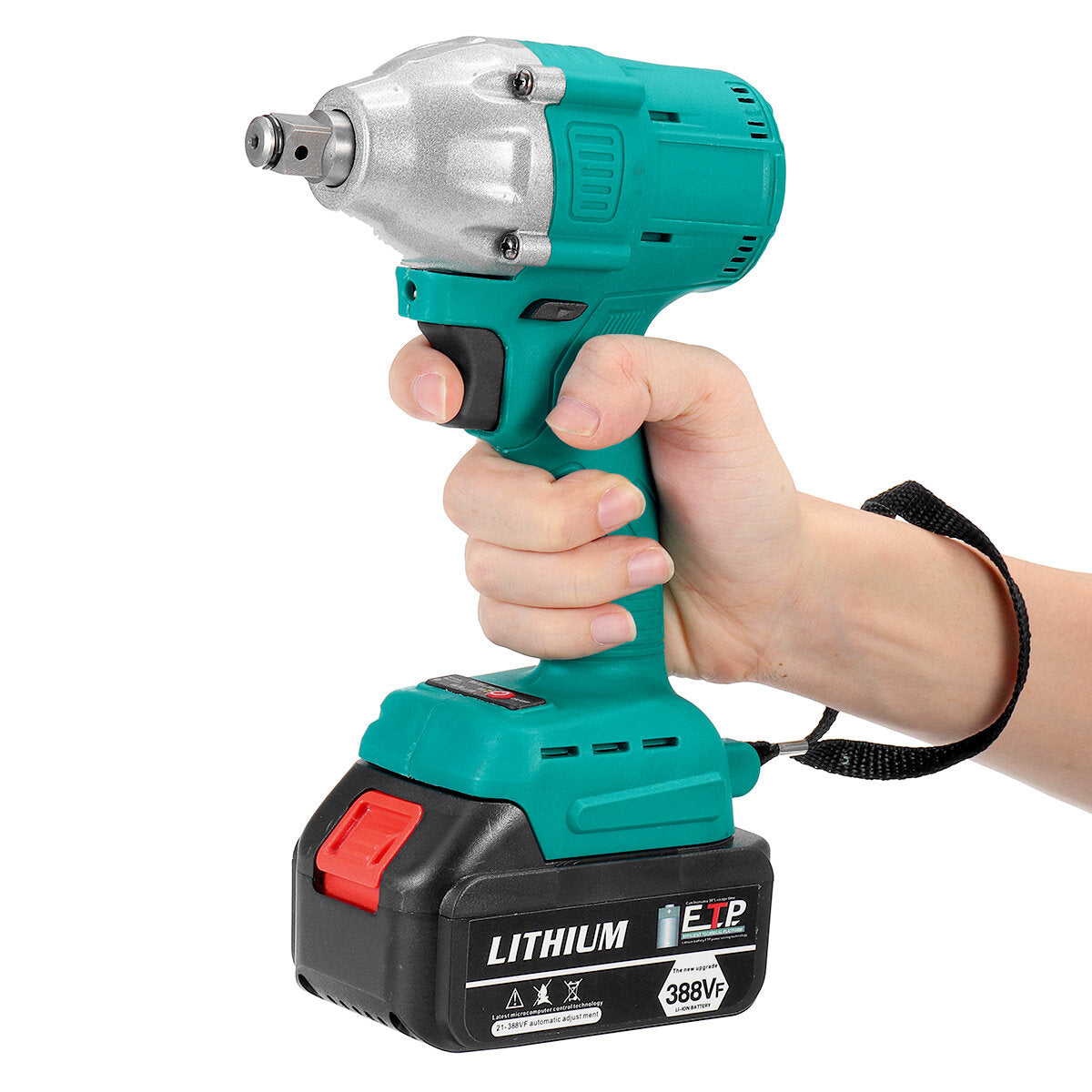 22890mAh 388VF 850N.m Brushless Impact Wrench Cordless Handheld Electric Wrench W/ 1/2 Battery 18V Battery