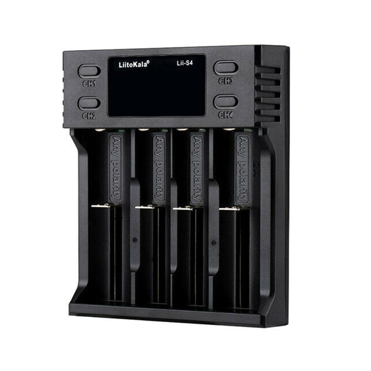LCD Smart Battery Charger 4 Slot Charger for 18650 26650 18350 NiMH AA
