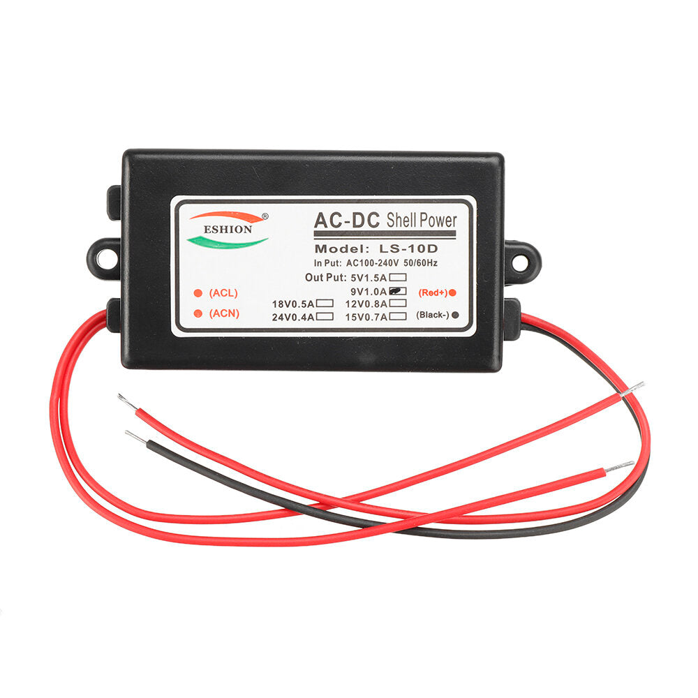 5V/9V12V/24V 9W Switching Power Supply Module High Efficiency LED Power Supply with Black Shell