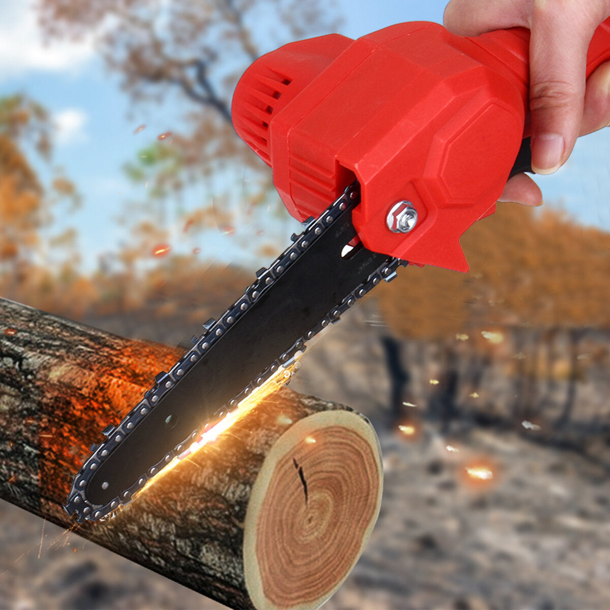 24V Cordless Electric Chain Saws 6Inch Protable Chainsaw For Tree Branch Wood Cutting Tool