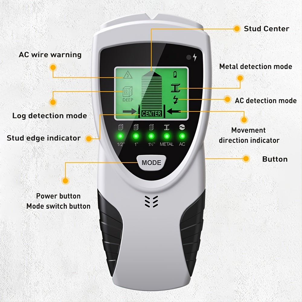 5 In 1 Multifunctional Electric Wall Stud Center Finder Detector