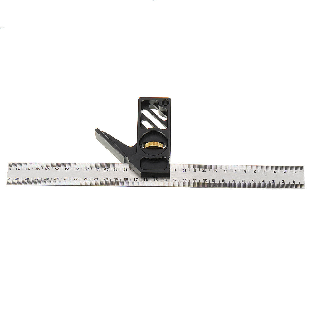 Aluminum Alloy & Stainless Steel Combination Square Locator Ruler, 300mm Measuring Range, Double-Sided Scale, Durable Design