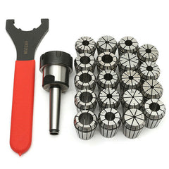 MT2 ER32 M10 Collet Chuck Milling Tool Holder with 19Pcs ER32 Spring Collets Set
