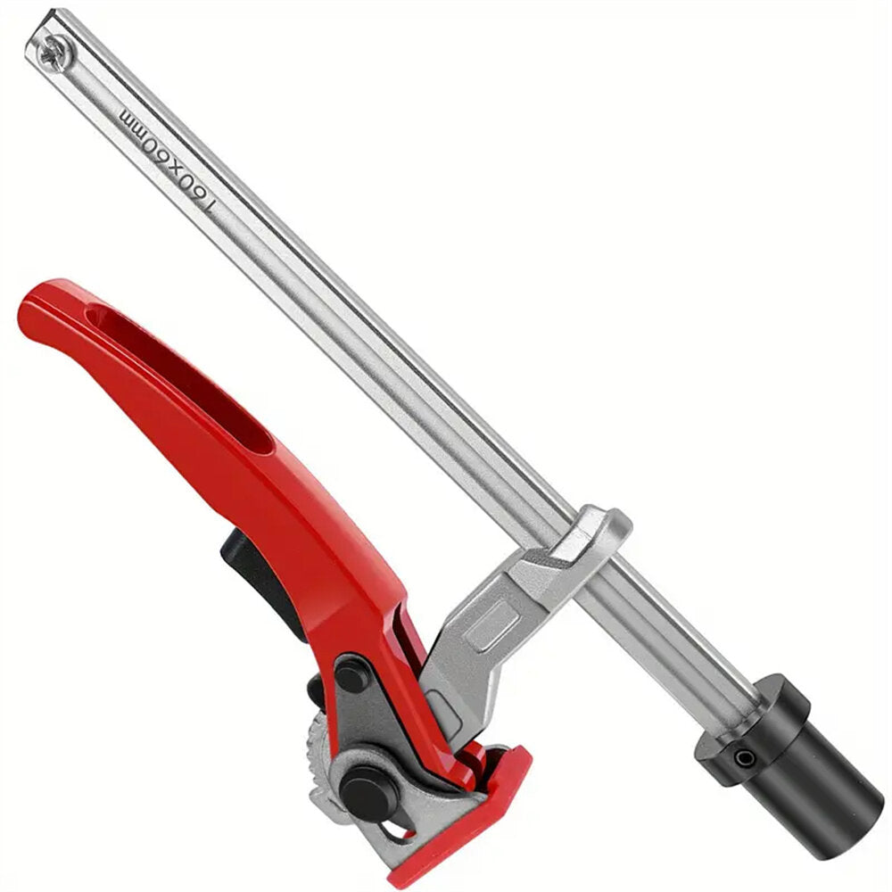 Woodworking Desktop Fixing Clamp - Adjustable 160MM Hold Down, Durable Zinc Alloy, Quick Press Technology, Red