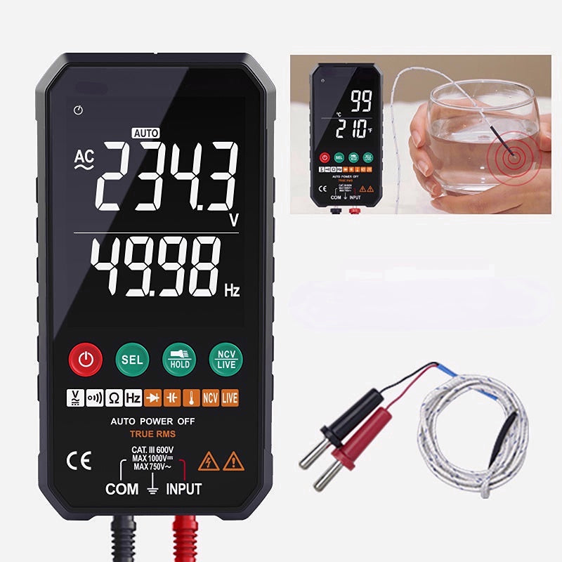 107C Digital Multimeter Smart AC DC Voltmeter Auto Range