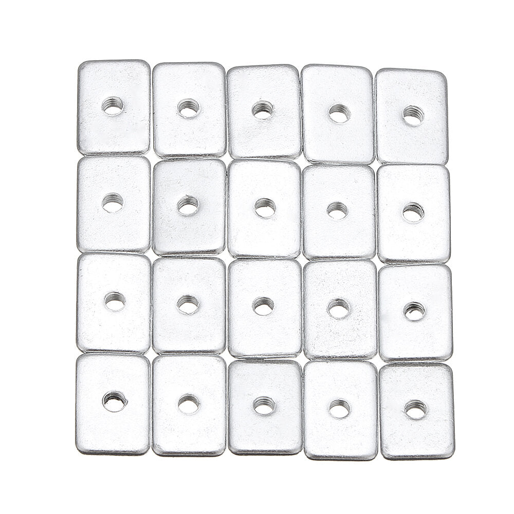 20pcs M5 Zinc Plated Tee Nuts for 2020 V-slot Aluminum Profiles Extrusions