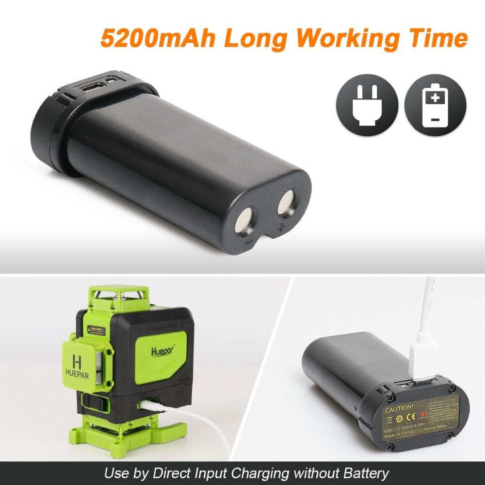 16 lines 4D Cross Line Laser Level Green Beam Line with Remote Control for Tiles Floor Multifunction